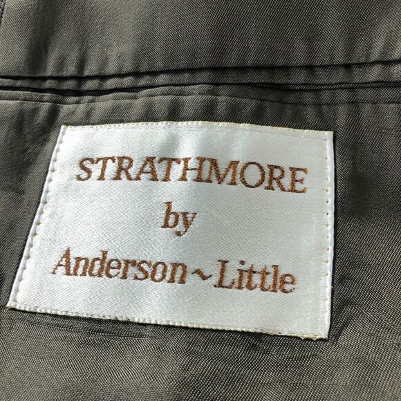Vintage Strathmore by Anderson Little Wool Checker Blazer 44R - Picture 4 of 7